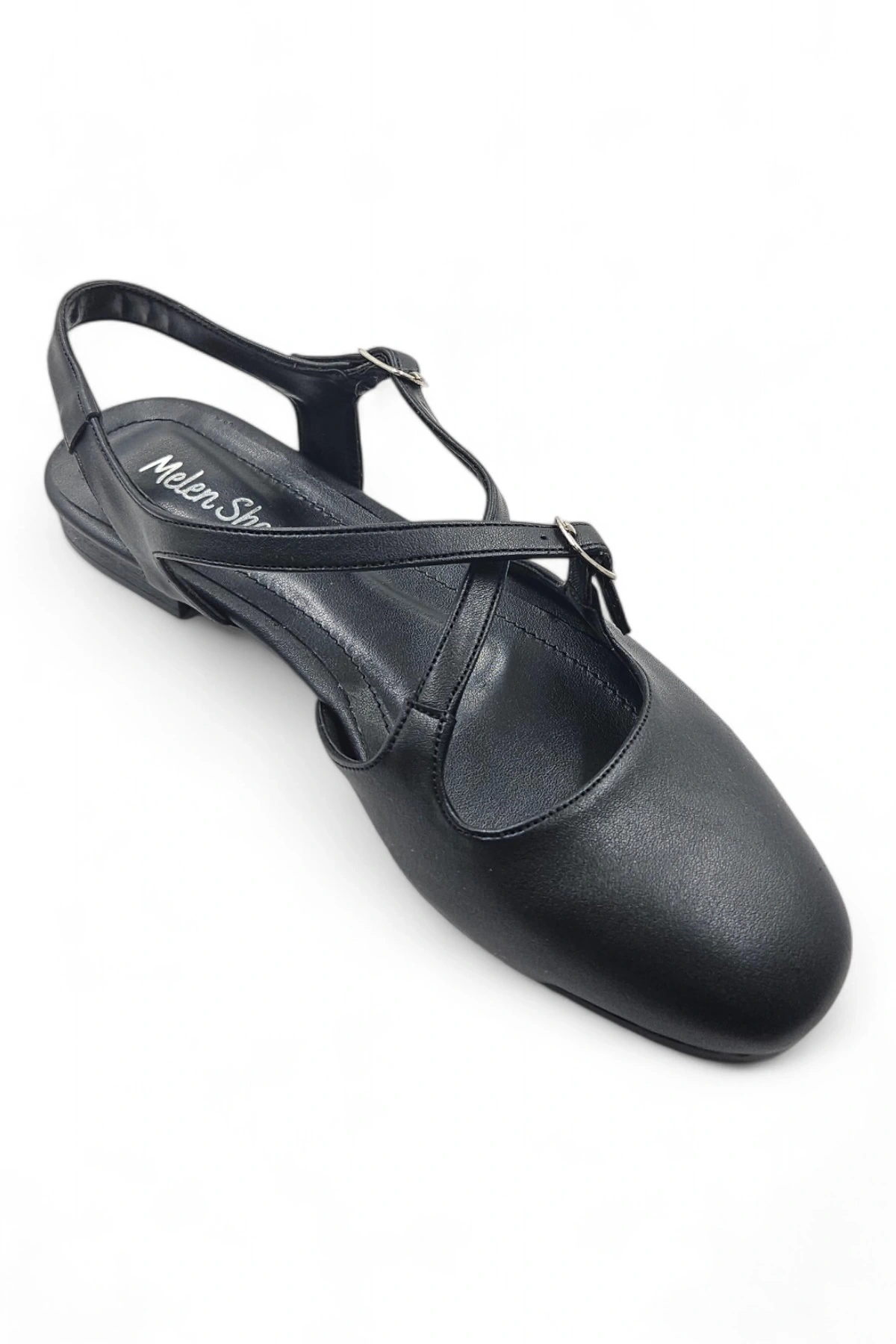 Fable Siyah Kadın Çapraz Arkası Açık Babet Ayakkabı