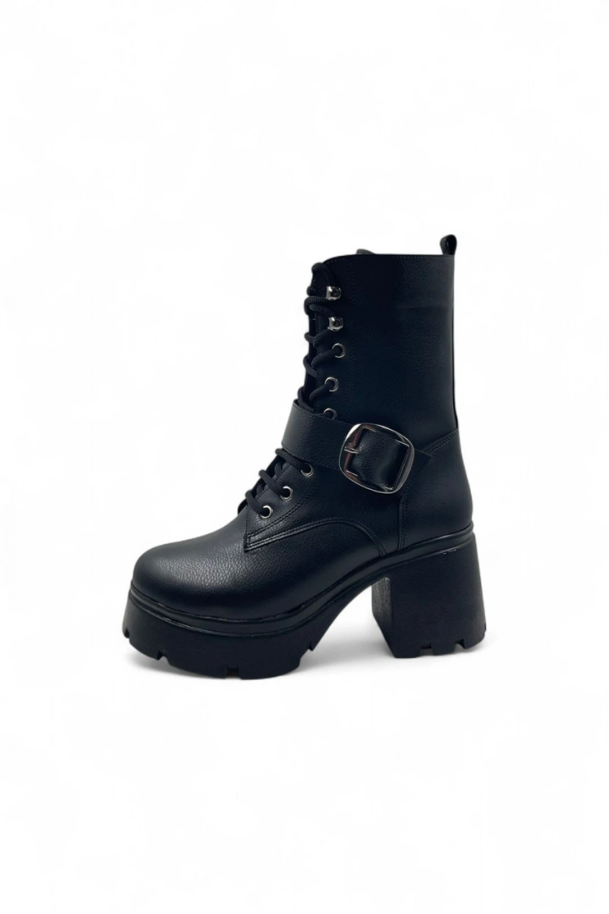 Glint Siyah Rahat Kadın Bağcıklı Bot