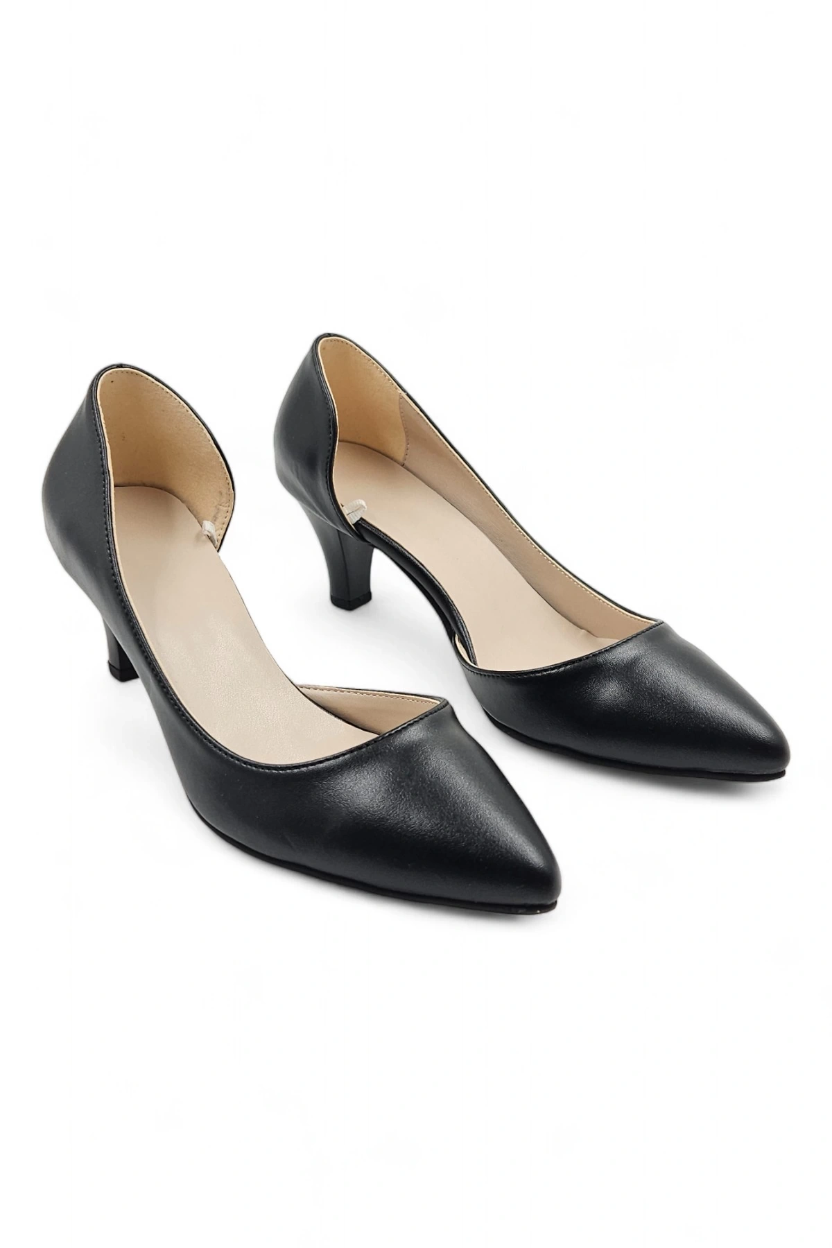 Glister Siyah Rahat Klasik Kadın Topuklu Ayakkabı