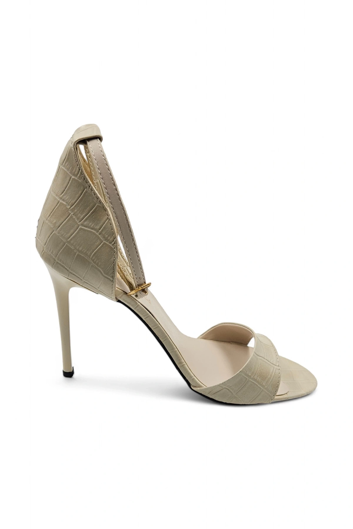 Lady Bej Kadın Tek Bantlı Şık Ve Zarif Klasik Topuklu Ayakkabı