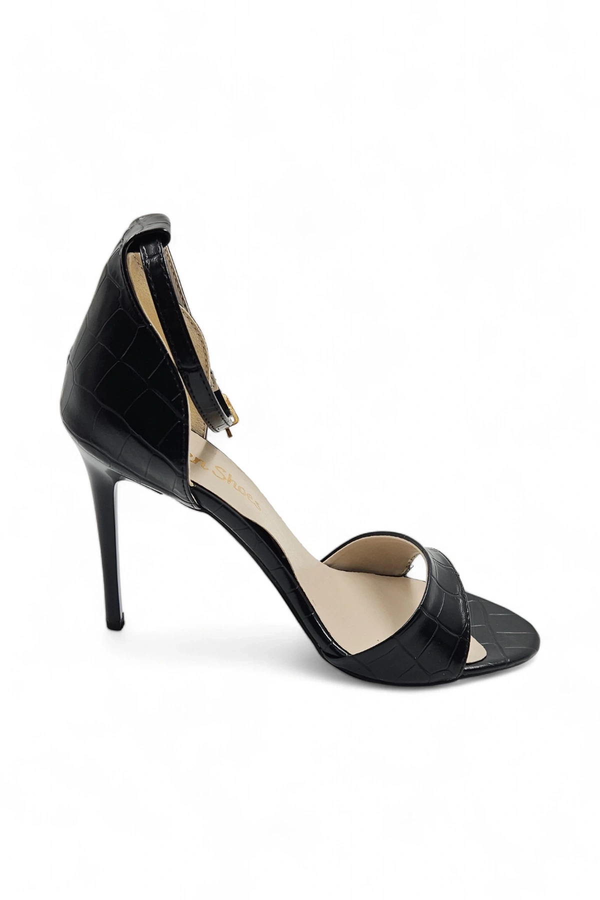 Lady Siyah Kadın Tek Bantlı Şık Ve Zarif Klasik Topuklu Ayakkabı