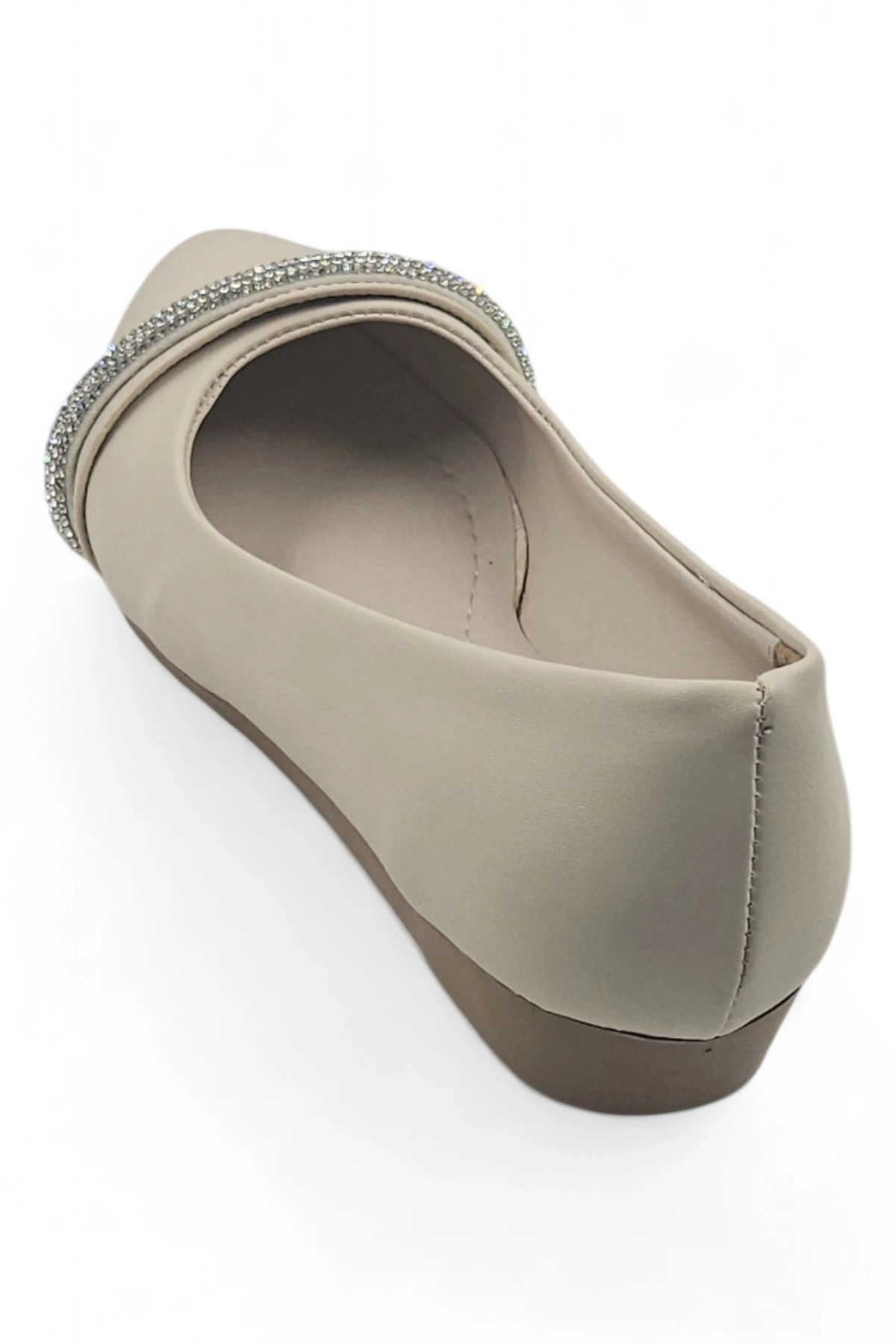 Lena Ekru Suni Deri Kadın Babet Ayakkabı