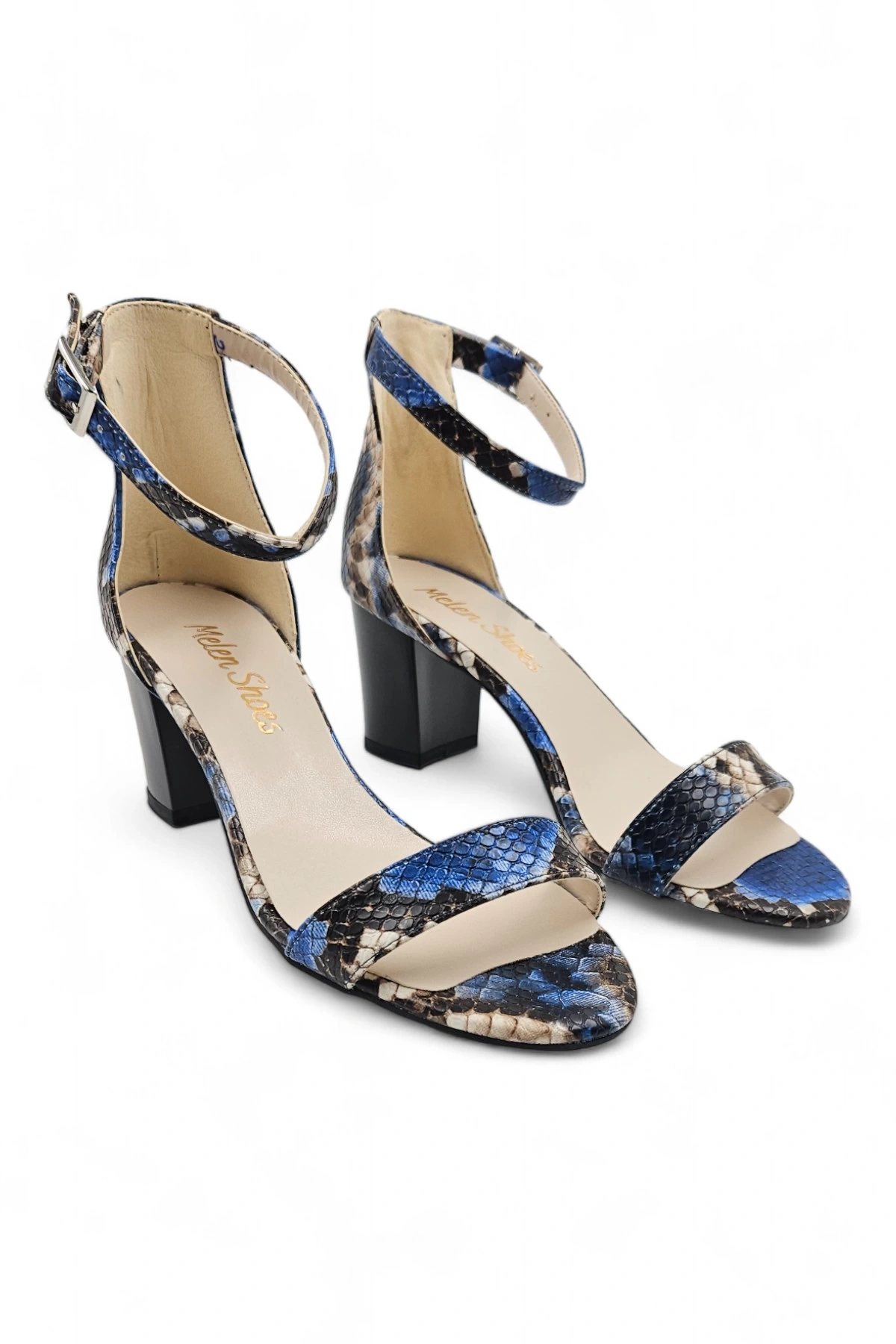 Lilac Mavi Tek Bantlı Kadın Klasik Topuklu Ayakkabı