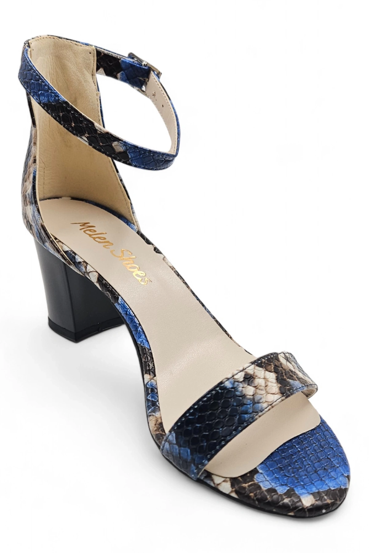 Lilac Mavi Tek Bantlı Kadın Klasik Topuklu Ayakkabı