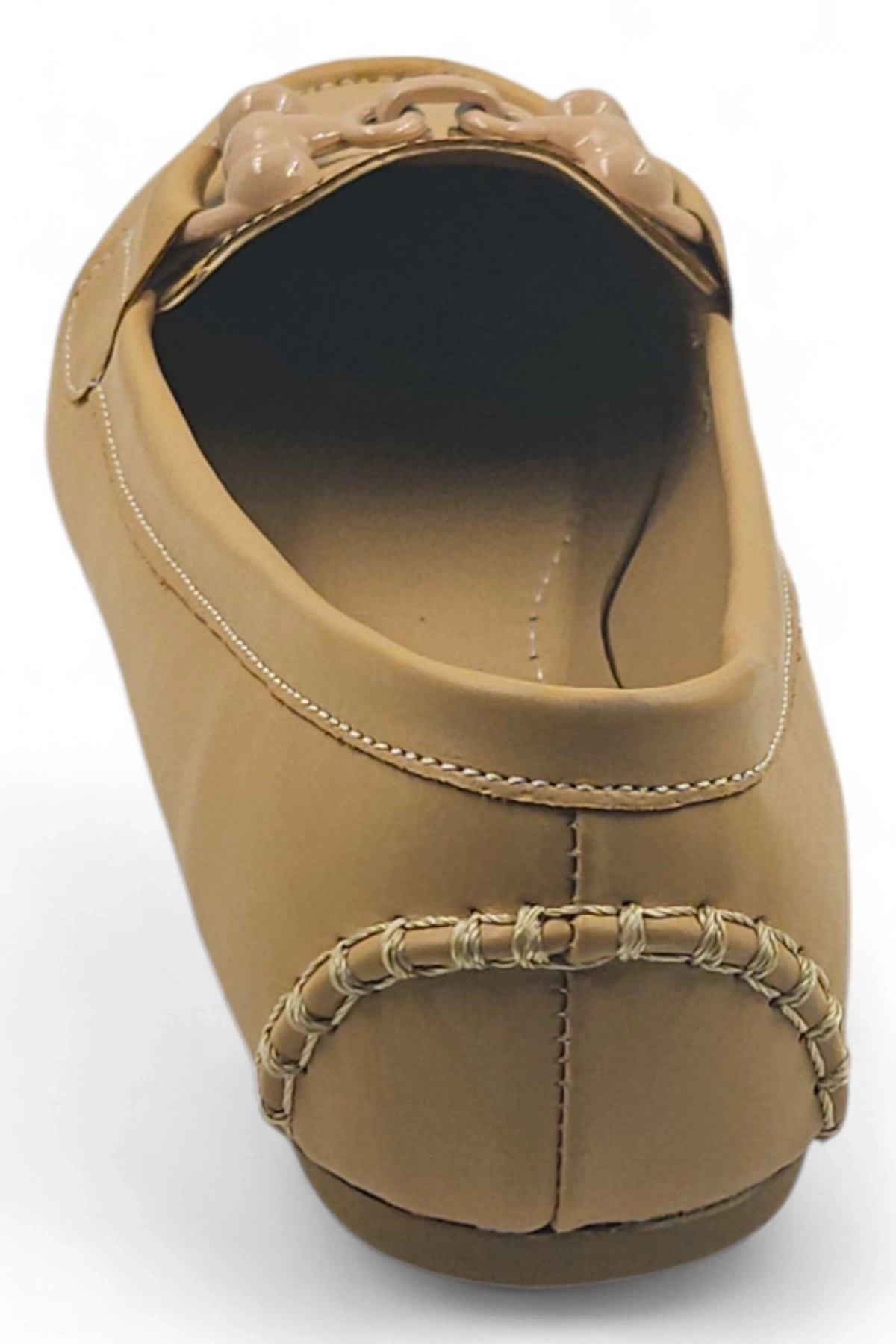 Lina Bej Suni Deri Kadın Babet Ayakkabı