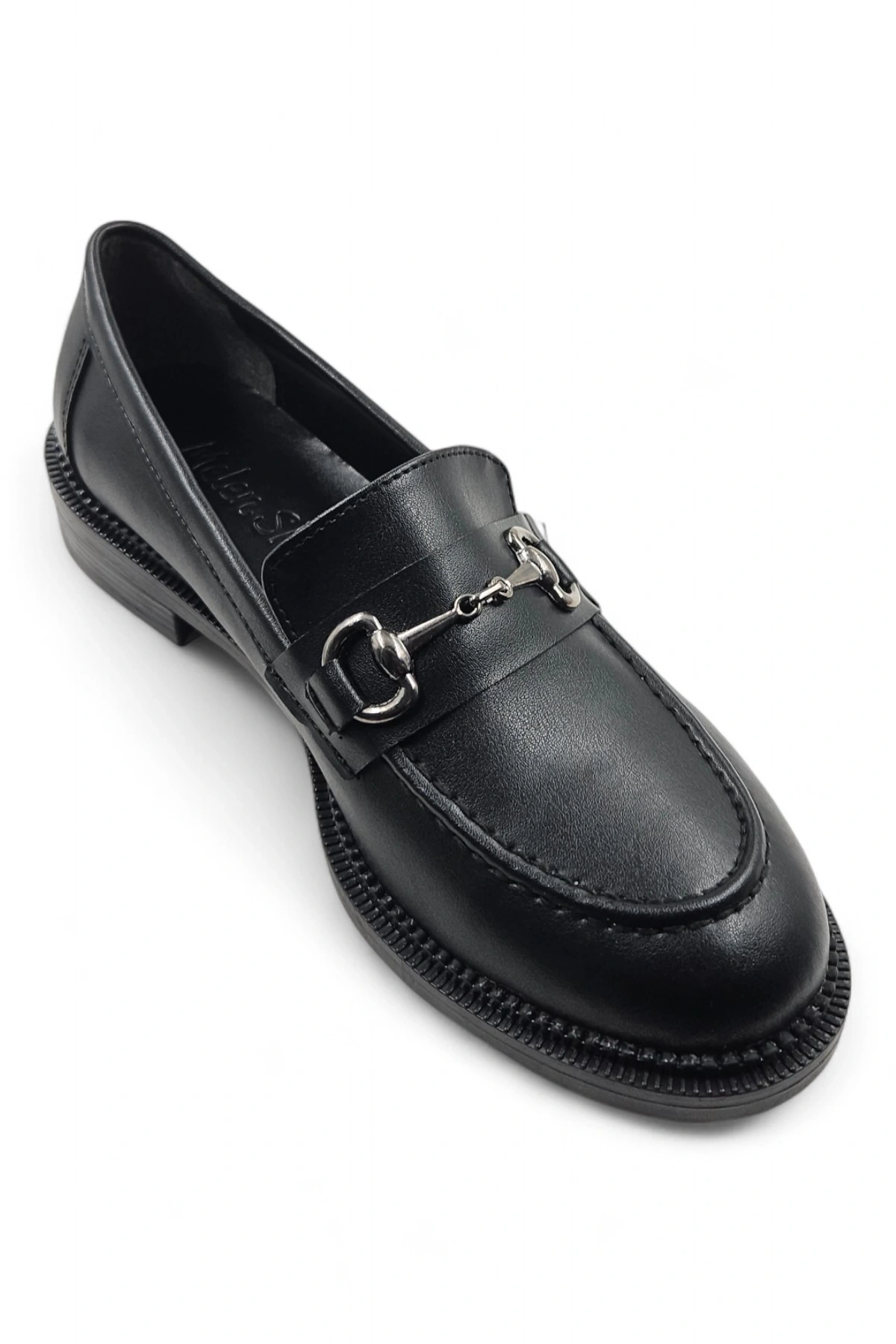 Mirth Siyah Loafer Toka Detaylı Mat Makosen Kadın Loafer Ayakkabı