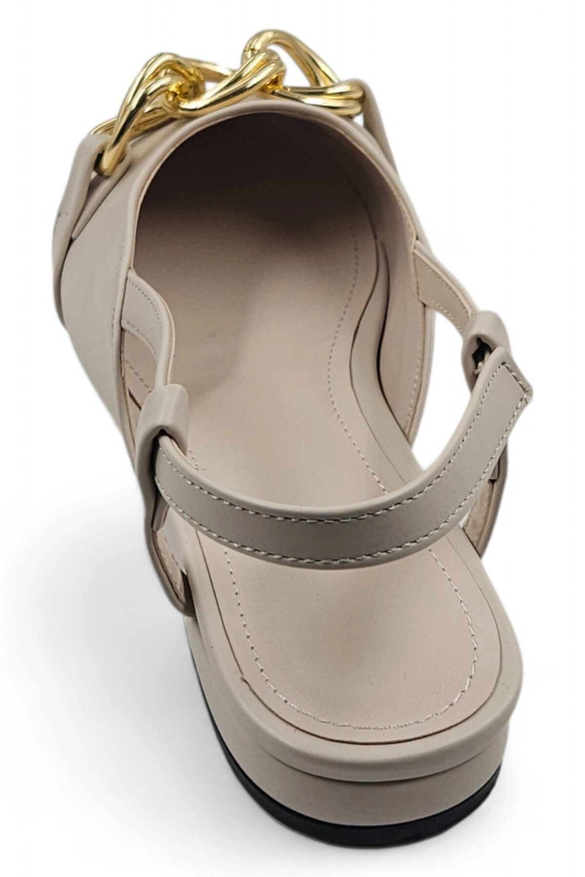 Nova Bej Toka Detaylı Arkası Açık Babet Ayakkabı