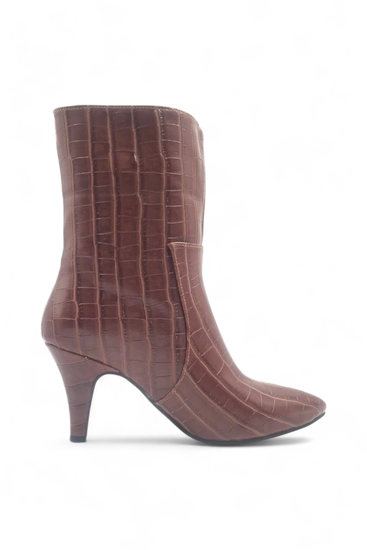 Plusha Kahverengi Kadın Yarım Çizme