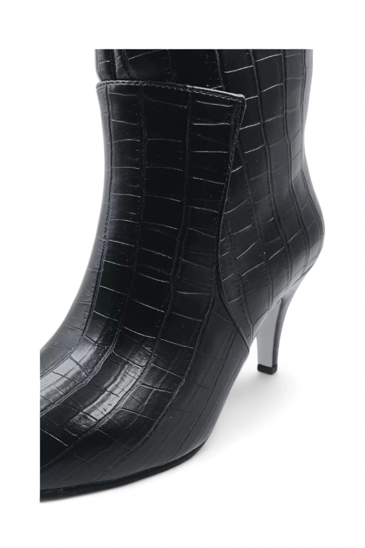 Plusha Siyah Kadın Yarım Çizme