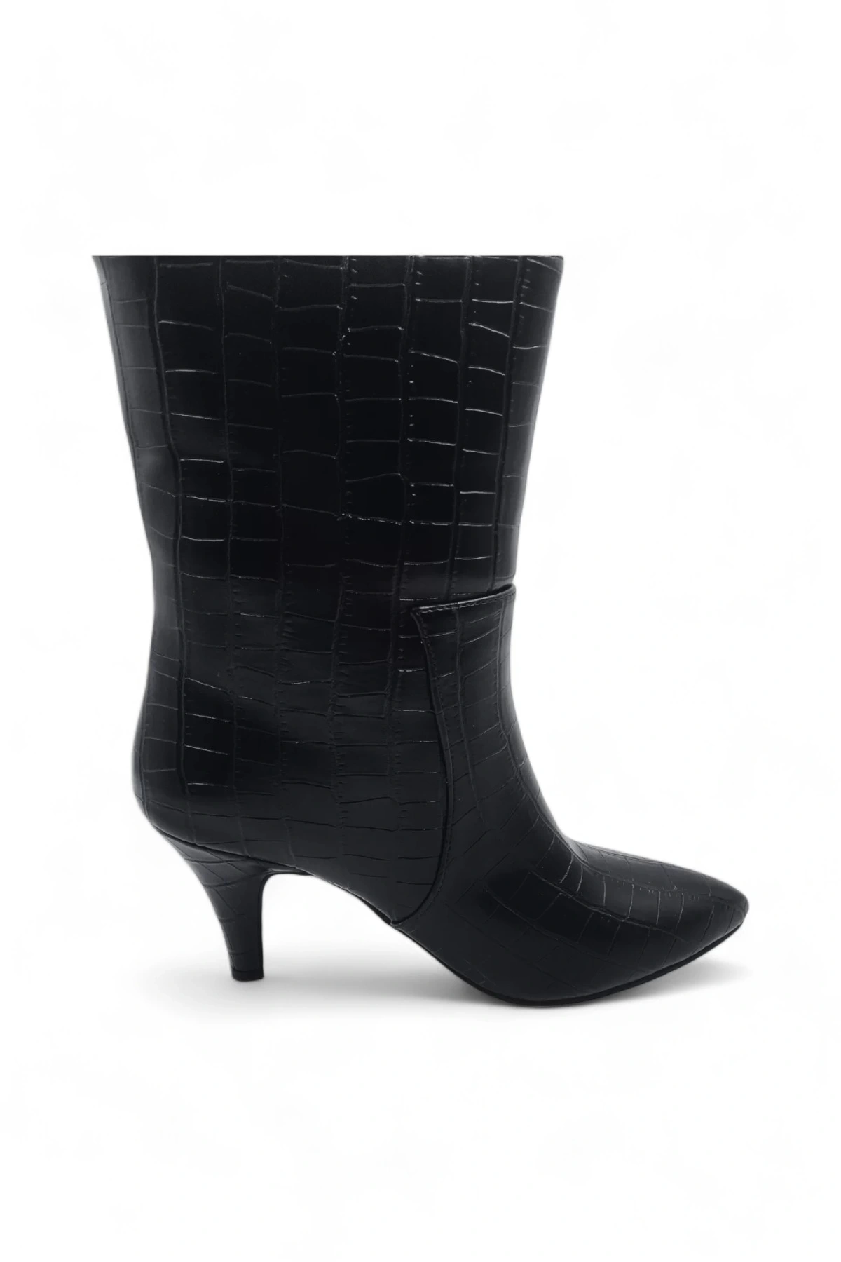 Plusha Siyah Kadın Yarım Çizme