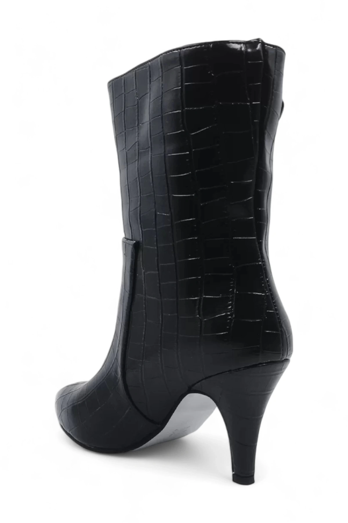 Plusha Siyah Kadın Yarım Çizme