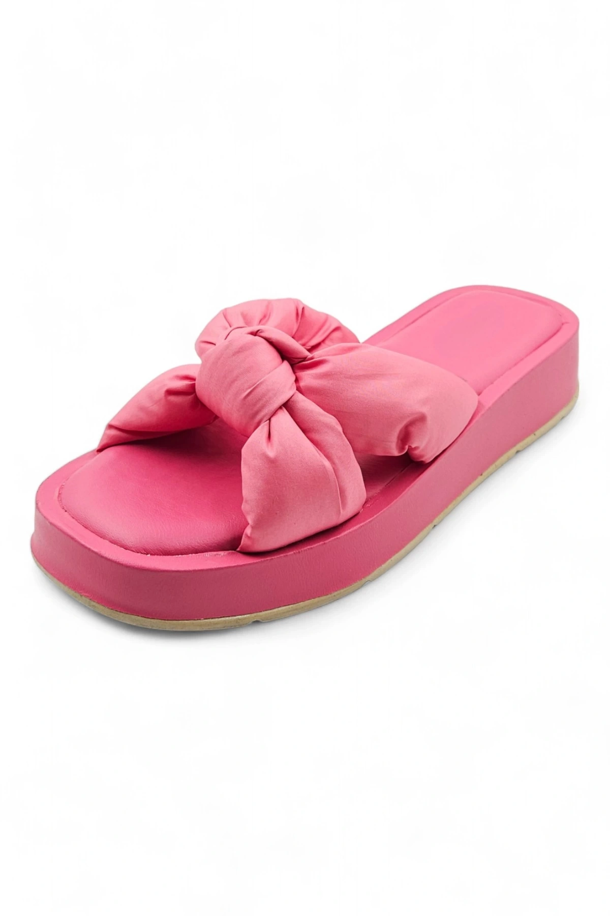 Routeway Fuşya Kadın Kabarık Detaylı Platform Terlik
