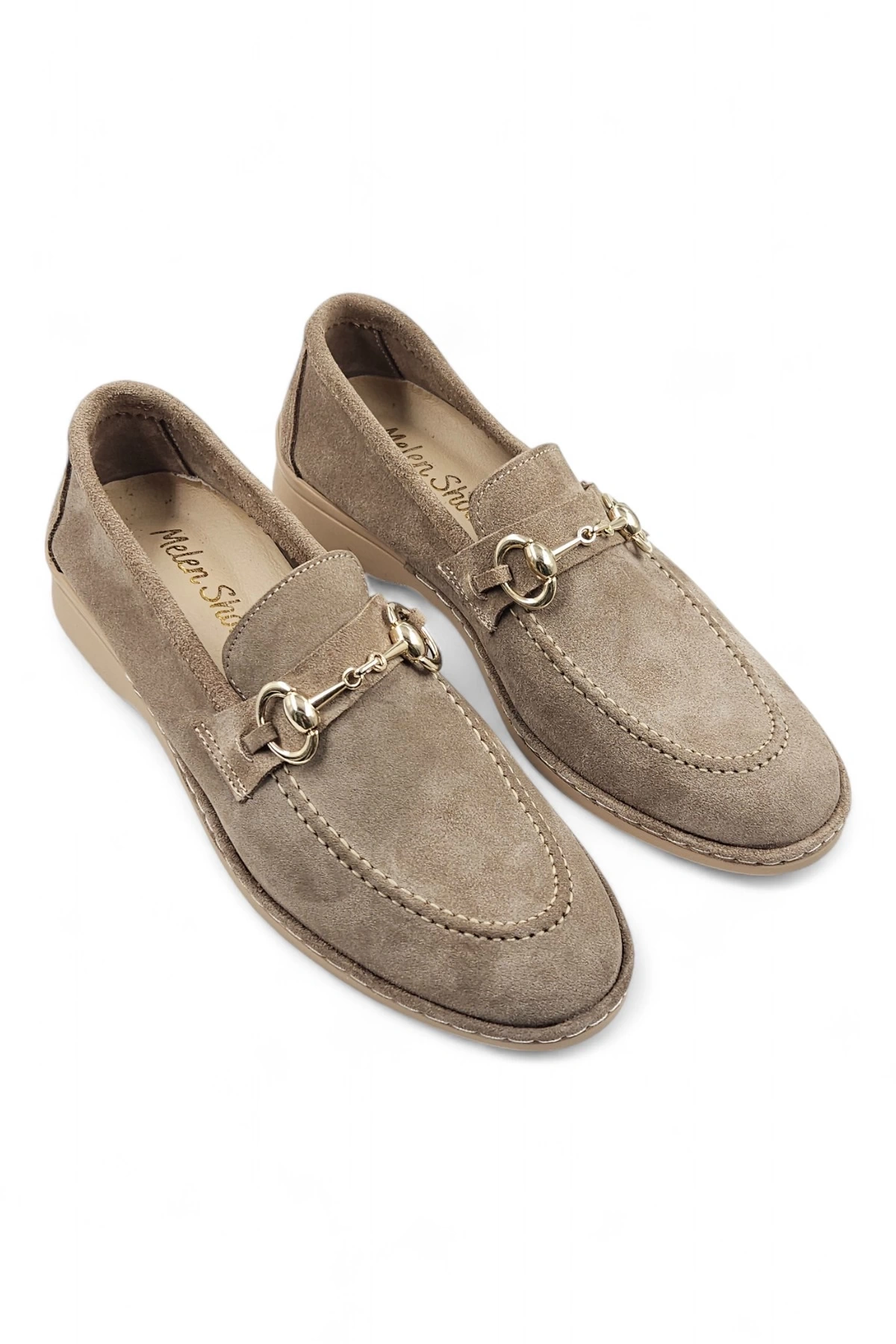 Scarpe Vizon Hakiki Deri Süet Kadın Loafer Babet Ayakkabı