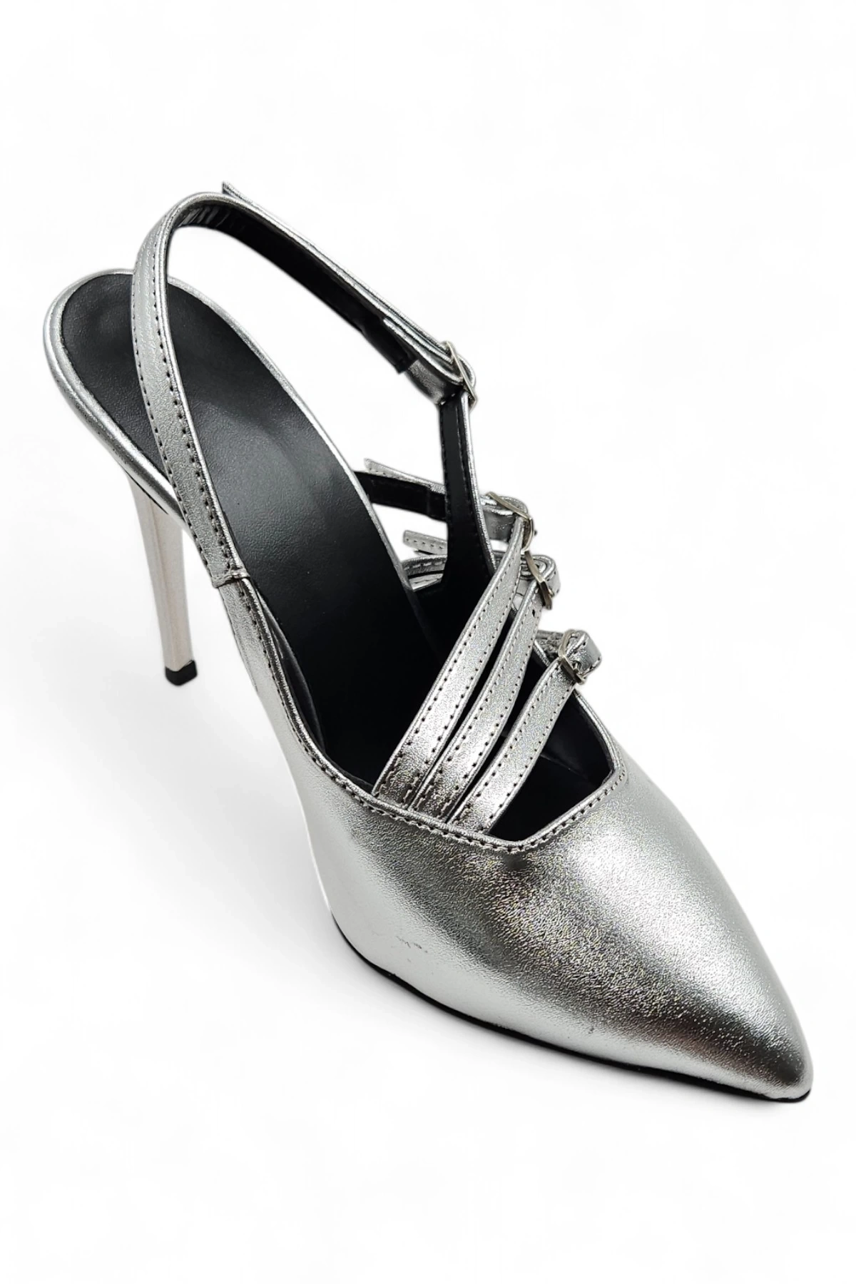 Silvera Gümüş Kadın Stiletto Topuklu Ayakkabı