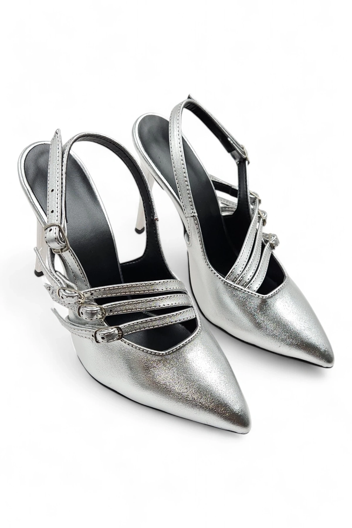 Silvera Gümüş Kadın Stiletto Topuklu Ayakkabı