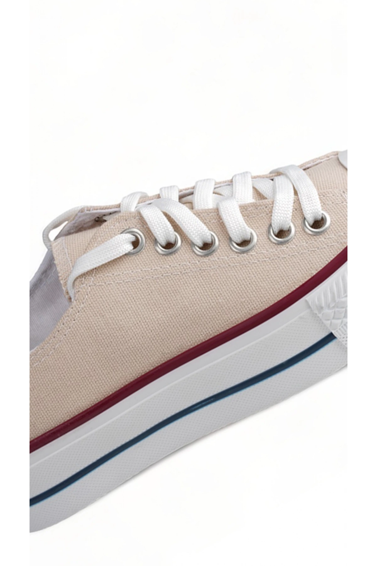 Skywalk Bej Yüksek Taban Sneaker Kadın Spor Ayakkabı