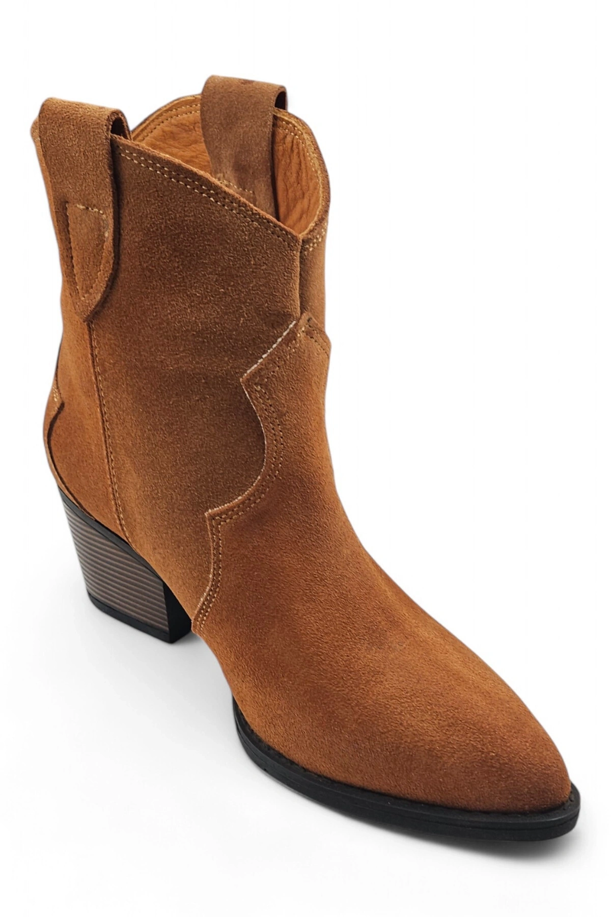 Svelte Taba Kovboy Deri Kadın Topuklu Bot