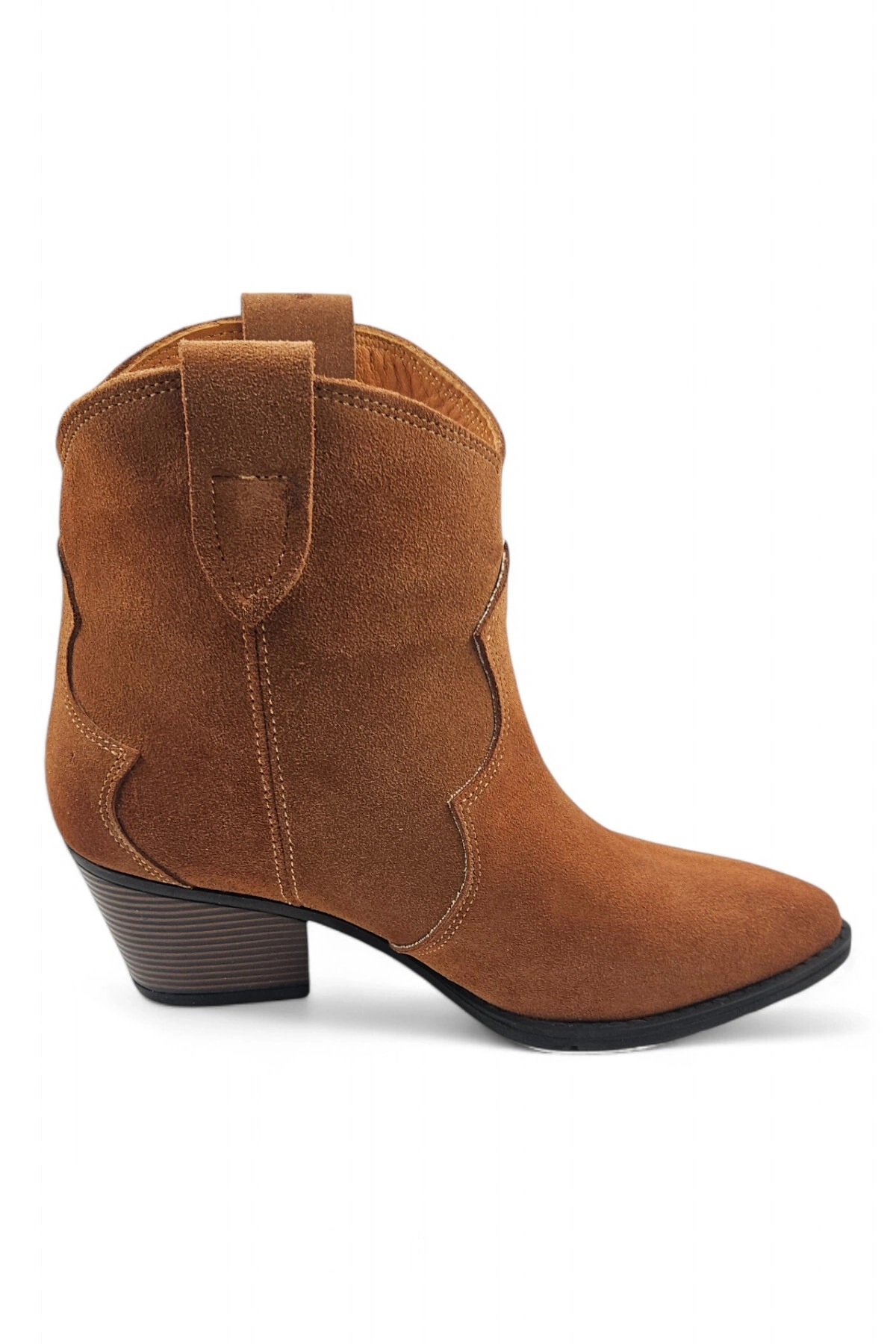 Svelte Taba Kovboy Deri Kadın Topuklu Bot