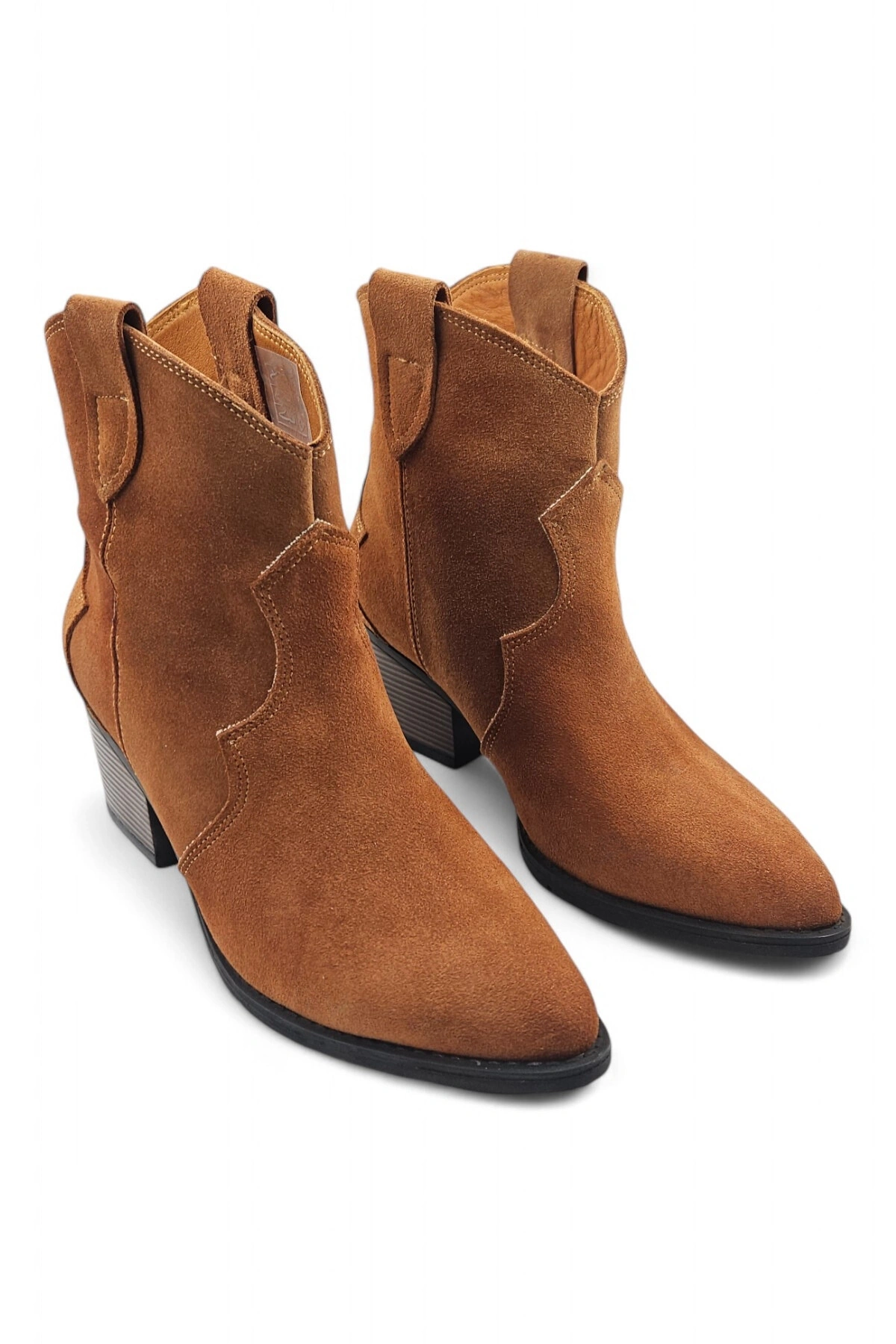 Svelte Taba Kovboy Deri Kadın Topuklu Bot