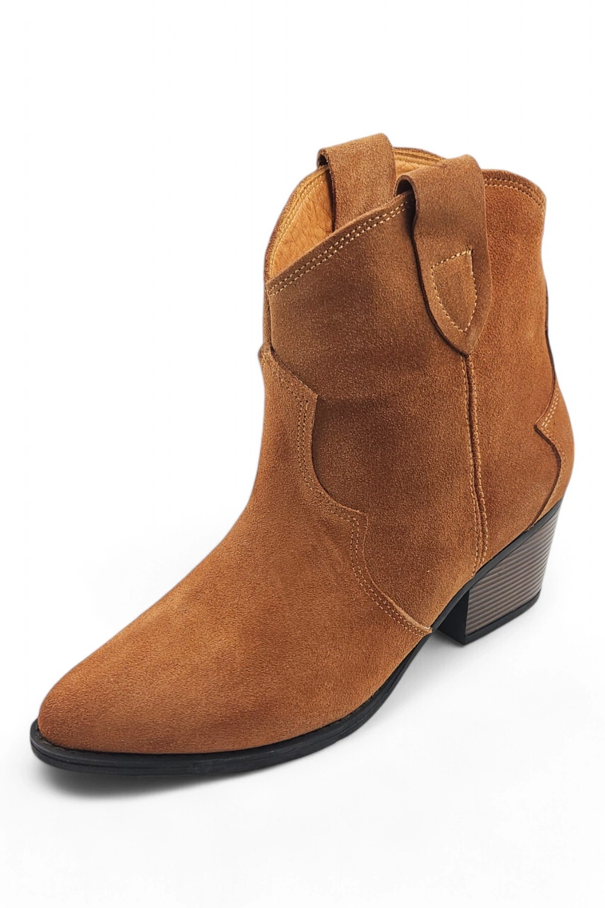 Svelte Taba Kovboy Deri Kadın Topuklu Bot