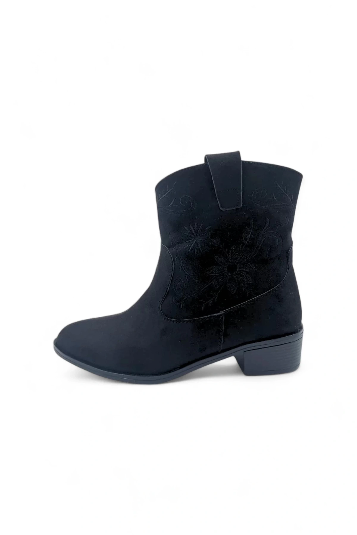 Sveltee Siyah Deri Kadın Topuklu Bot