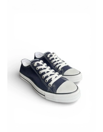 SkyHike Unisex Lacivert Kısa Rahat Keten Sneaker Spor Ayakkabı