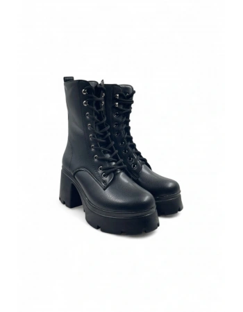 Kayles Siyah Rahat Kadın Bağcıklı Bot