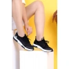 Midnight Siyah Günlük Rahat Sneaker Spor Ayakkabı