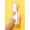 Skywalk Beyaz Yüksek Taban Sneaker Kadın Spor Ayakkabı