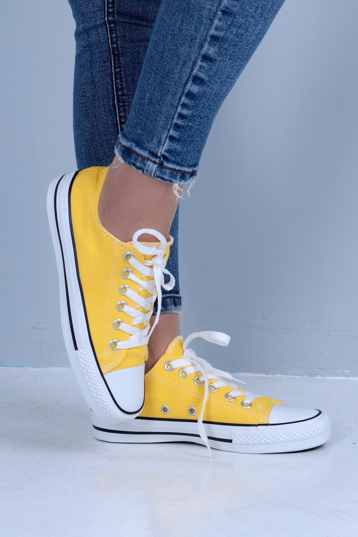 SkyHike Sarı Kısa Rahat Sneaker Spor Ayakkabı