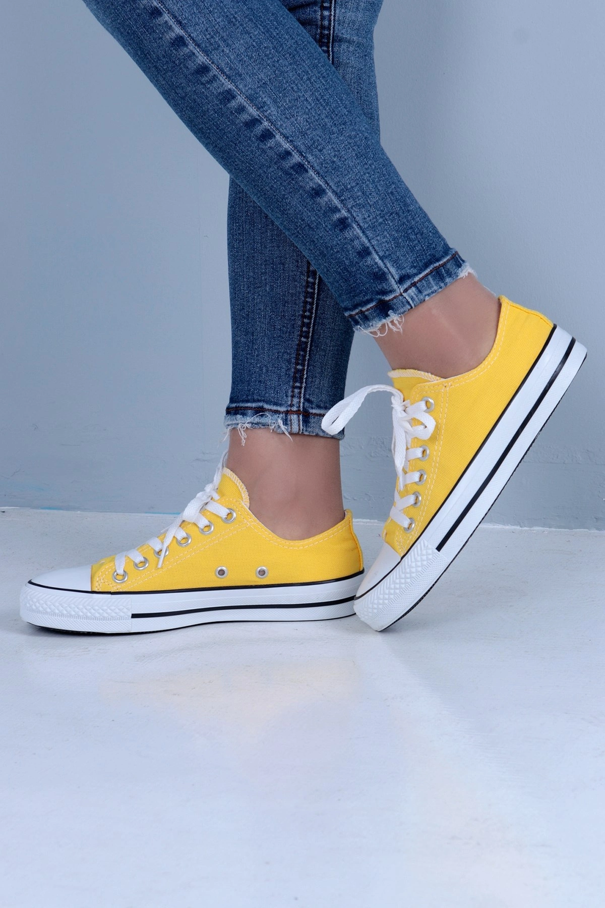 SkyHike Sarı Kısa Rahat Sneaker Spor Ayakkabı