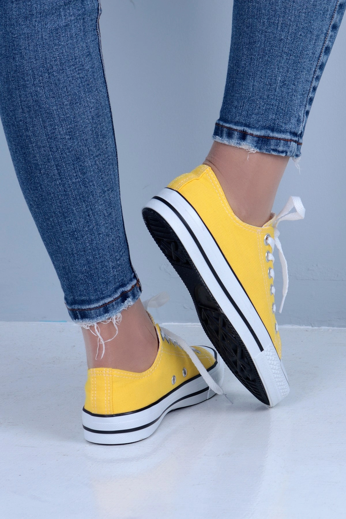 SkyHike Sarı Kısa Rahat Sneaker Spor Ayakkabı