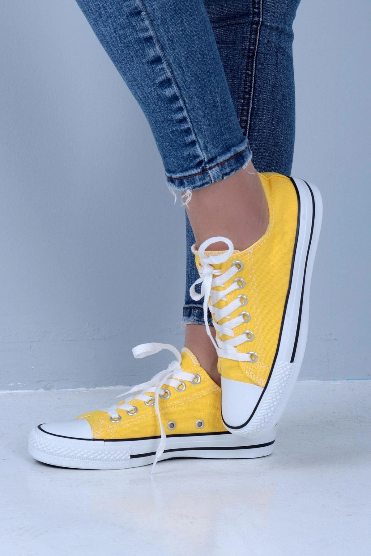 SkyHike Sarı Kısa Rahat Sneaker Spor Ayakkabı