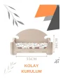 Pd Taht Rahat Kedi Köpek Yatağı 30*50 Latte , Yıkanabilir Duck Kumaş Minderi Ile Beraber