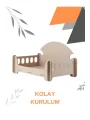 Pd Taht Rahat Kedi Köpek Yatağı 30*50 Latte , Yıkanabilir Duck Kumaş Minderi Ile Beraber