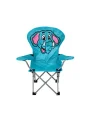 Çocuk Kamp Sandalyesi Fil Desenli Mavi, Taşıma Çantası ile Beraber