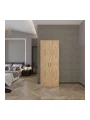 2 Kapaklı 5 Katlı Çok Amaçlı Atlantik Çam Elbise Dolabı 70 Cm