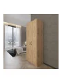 2 Kapaklı 5 Katlı Çok Amaçlı Atlantik Çam Elbise Dolabı 70 Cm