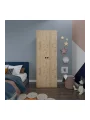 2 Kapaklı Elbise Dolabı - Genç odası Dolabı Çam 80 cm