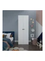 2 Kapaklı Elbise Dolabı - Genç Odası Dolabı Beyaz 80 cm Genişlik