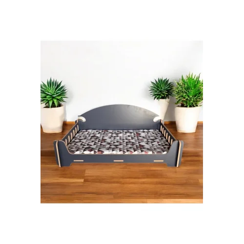 Pd Taht Kedi Köpek Yatağı Ergonomik 40*70 Cm Antrasit ,yıkanabilir Duck Kumaş Minderi Ile Beraber