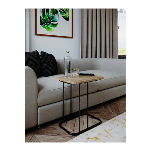 C Sehpa Koltuk Sehpası Yan Sehpa Zigon Sehpa Çay Kahve Servis Sehpası Atlantik Çam