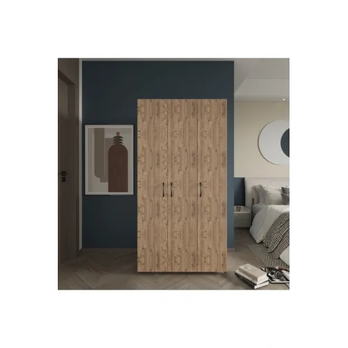 Doruk 3 Kapaklı Çam Elbise Dolabı Çok Amaçlı Dolap 90 cm Genişlik