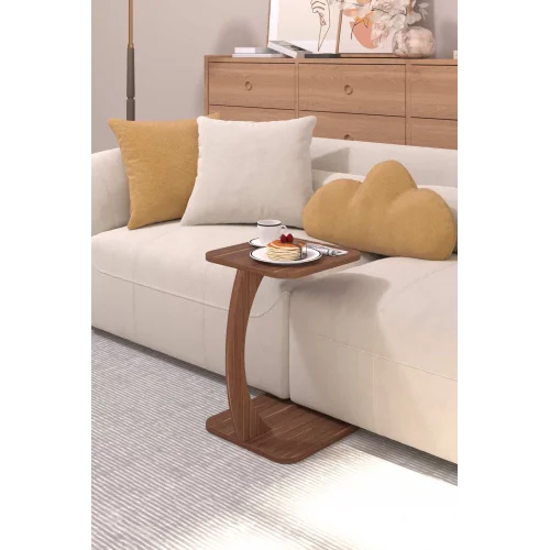 C Sehpa Koltuk Sehpası Yan Sehpa Zigon Sehpa Servis Sehpası Dikdörtgen Ceviz