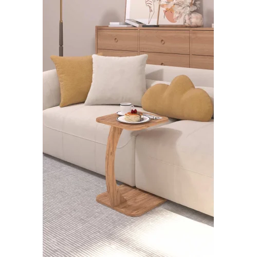 C Sehpa Koltuk Sehpası Yan Sehpa Servis Sehpası Dikdörtgen Çam