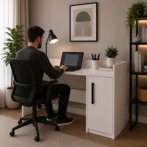 Dolaplı Modern Çalışma Masası