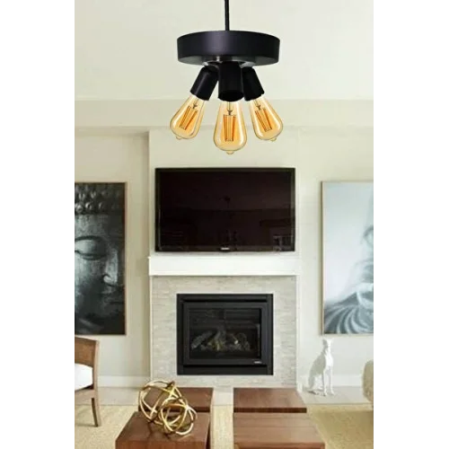 ED Troe Retro Rustil Üçlü Avize