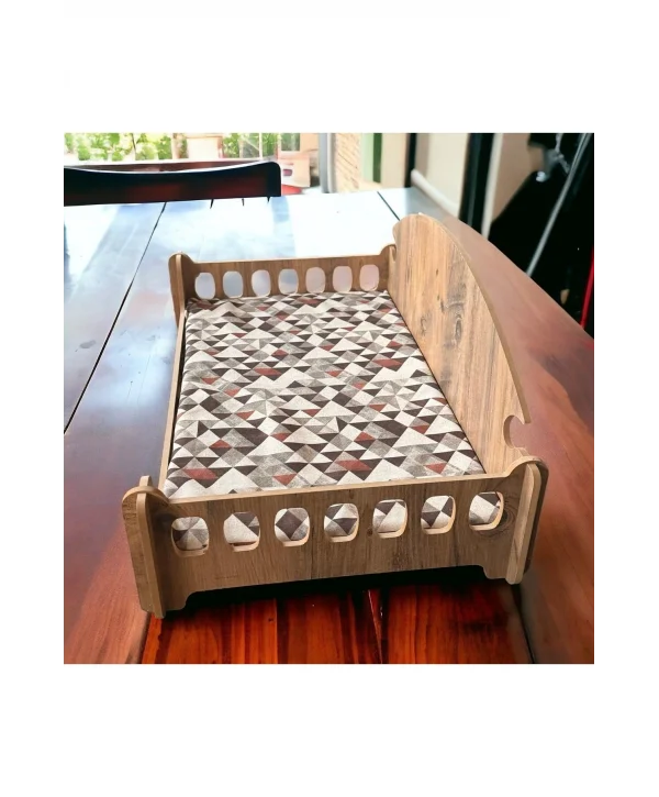 Pd Taht Kedi Köpek Yatağı Ergonomik 40*70 Cm Çam Renk ,yıkanabilir Duck Kumaş Minderi Ile Beraber