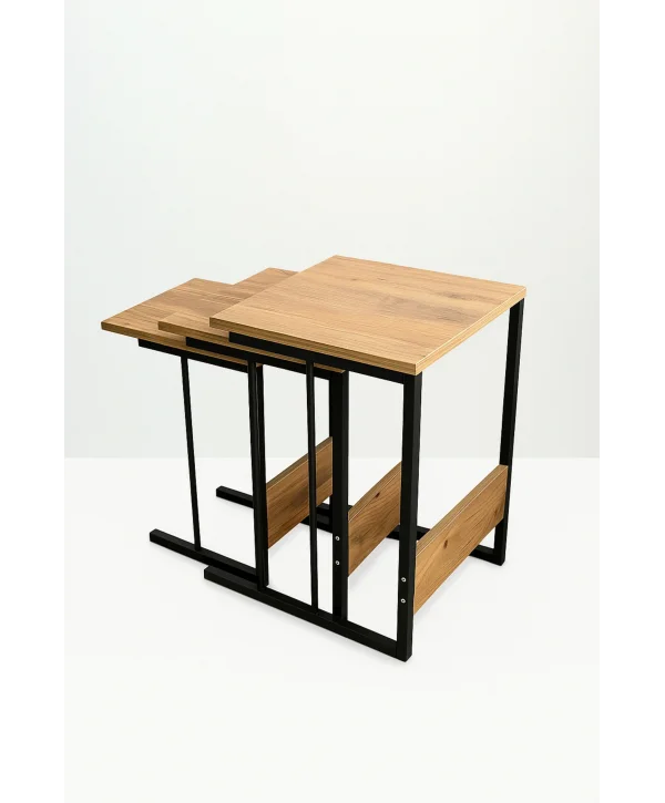 ZİGON SEHPA 3LÜ DEKORTİF YAN SEHPA ATLANTİK SEHPA