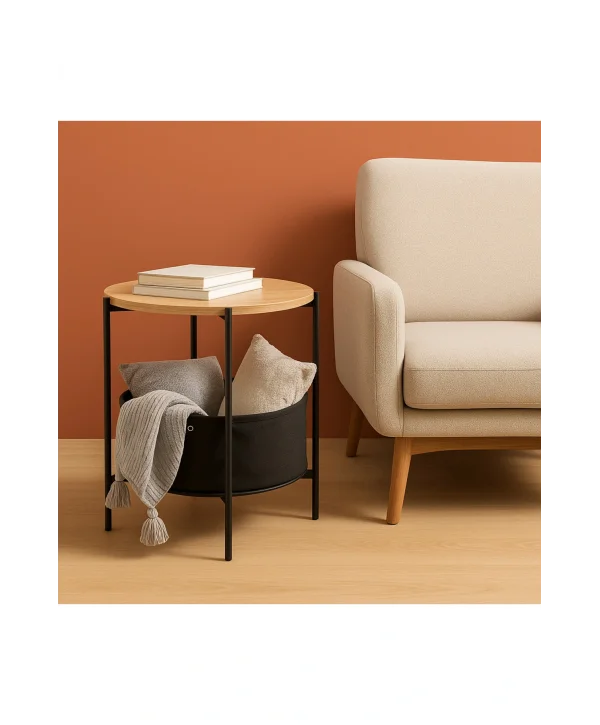 ÇANTALI GAZETELİKLİ YAN SEHPA KAHVE SEHPASI